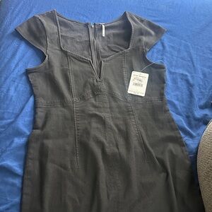 Gray Cap Sleeve Dress